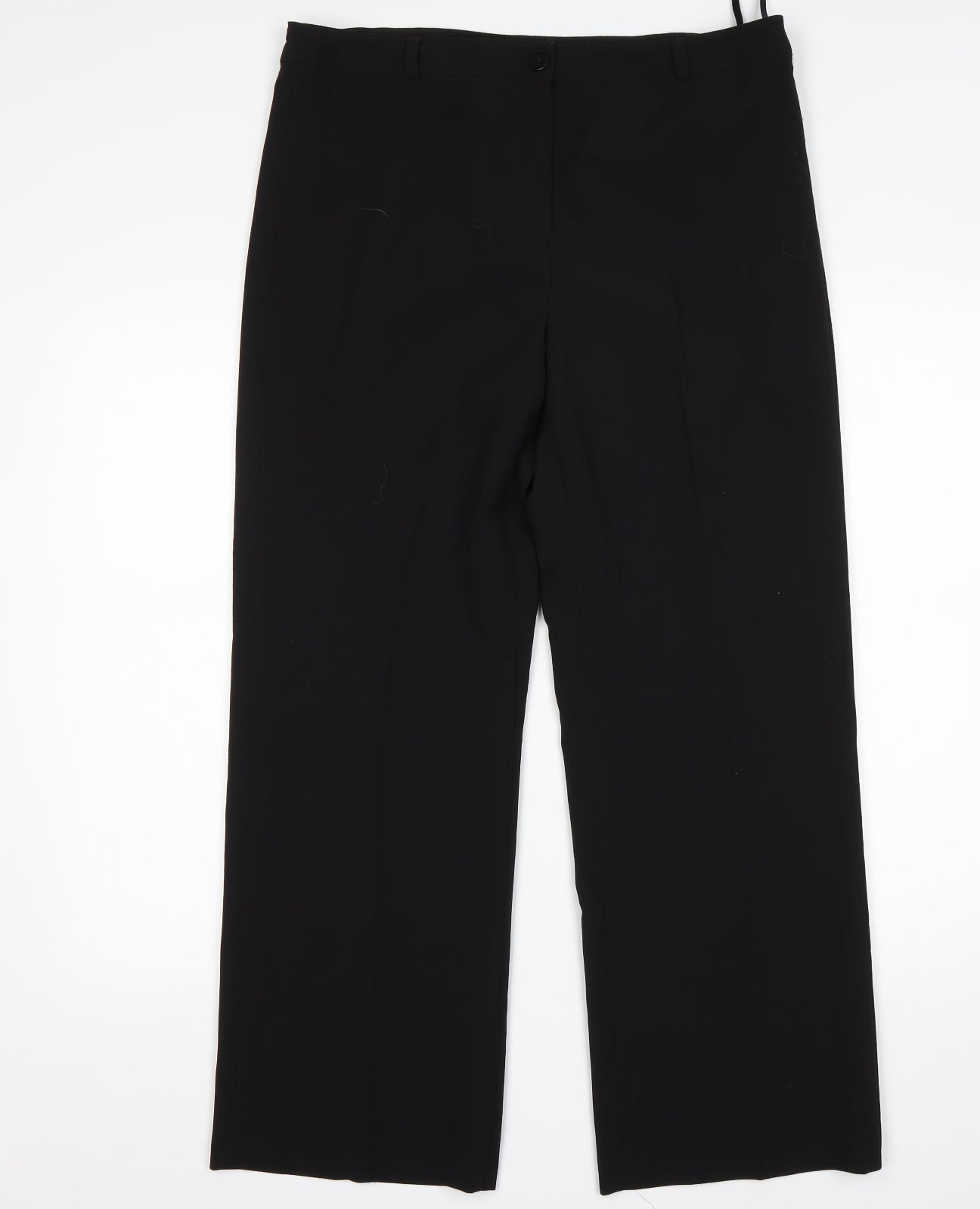 Womens UK Size 12 Debenhams Regular Fit  Black Trousers