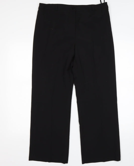 Womens UK Size 12 Debenhams Regular Fit  Black Trousers