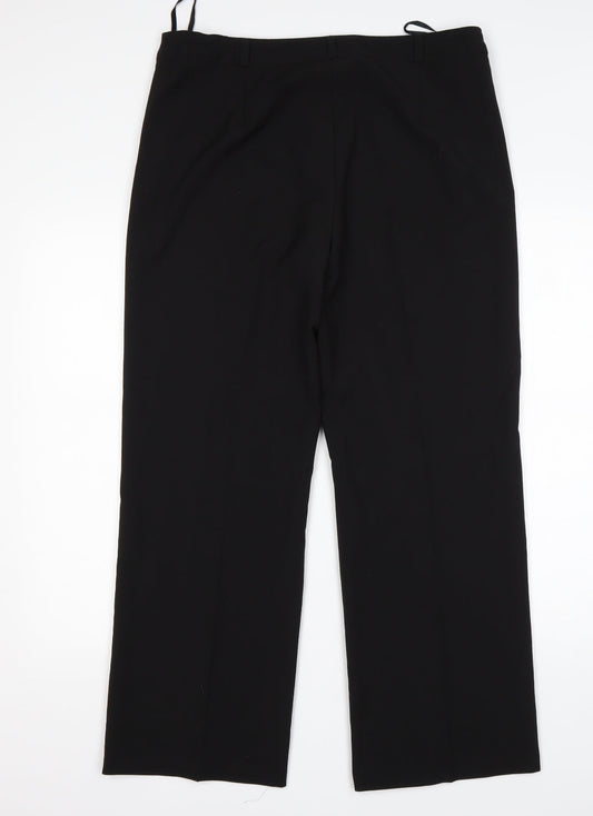 Womens UK Size 12 Debenhams Regular Fit  Black Trousers