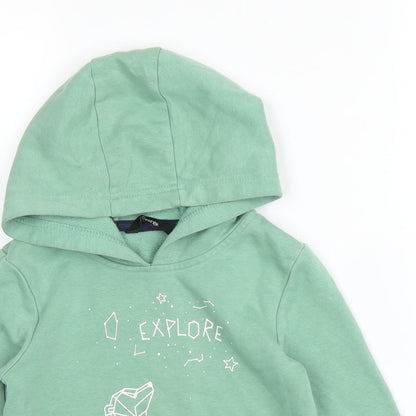George Boys Green  Cotton Pullover Hoodie Size 2-3 Years
