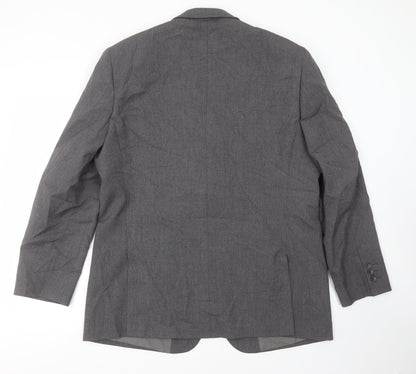 JACK REID Mens Grey  Polyester Jacket Suit Jacket Size 44