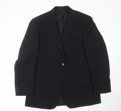 Mens UK Size 42 Pinstripe Regular Beige Suit Jacket