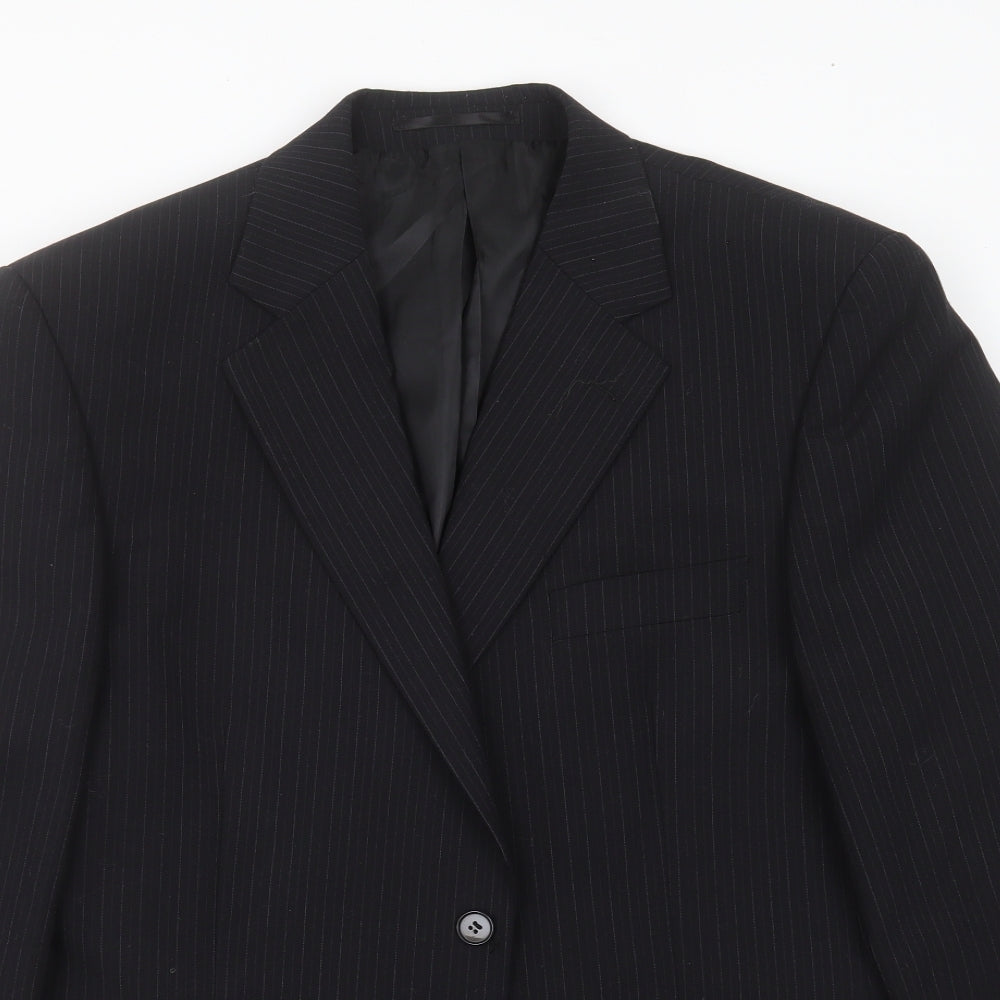 Mens UK Size 42 Pinstripe Regular Beige Suit Jacket