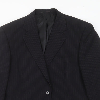 Mens UK Size 42 Pinstripe Regular Beige Suit Jacket