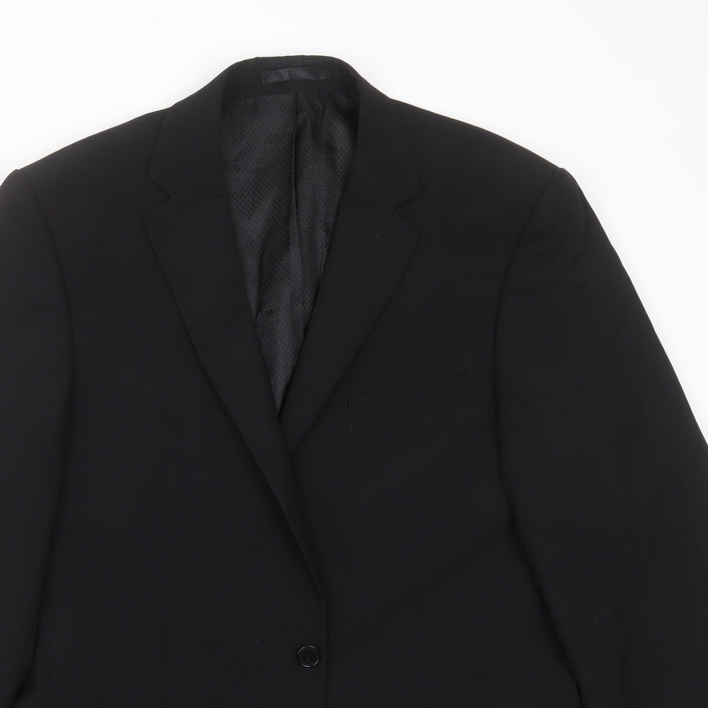 Mens UK Size 40 Karl Jackson Regular Black Suit Jacket