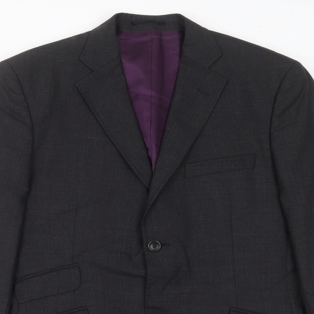 taylor & hodge Mens Grey  Wool Jacket Suit Jacket Size 42