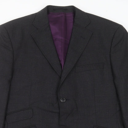 taylor & hodge Mens Grey  Wool Jacket Suit Jacket Size 42