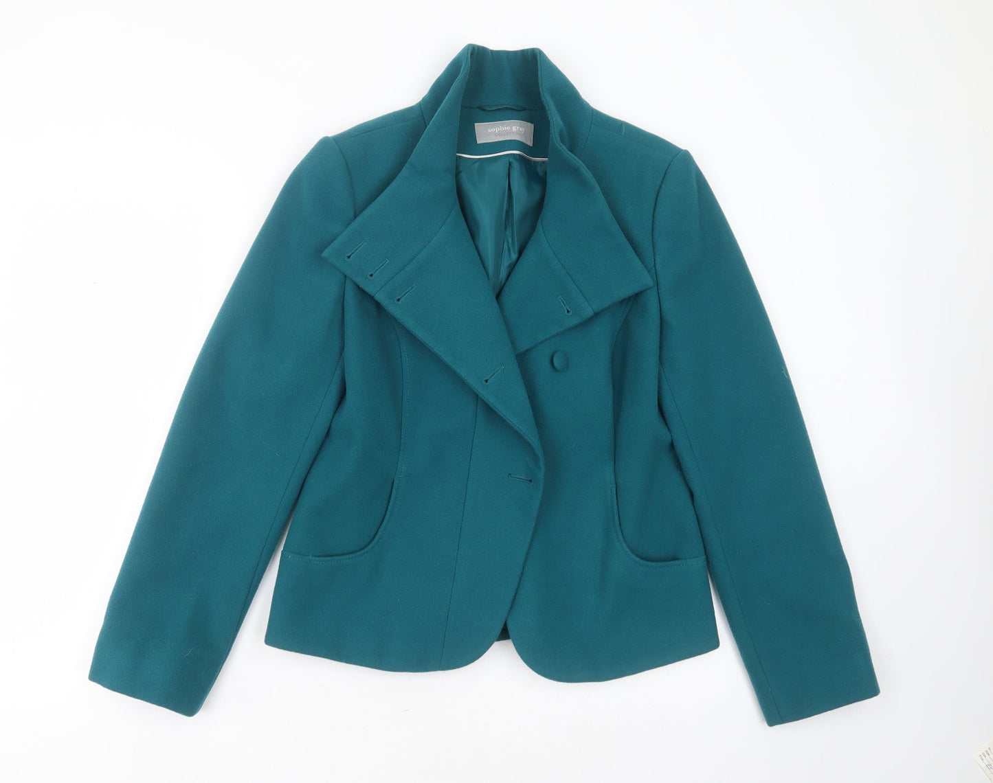 Womens UK Size 10 Sophie Gray Green Jacket