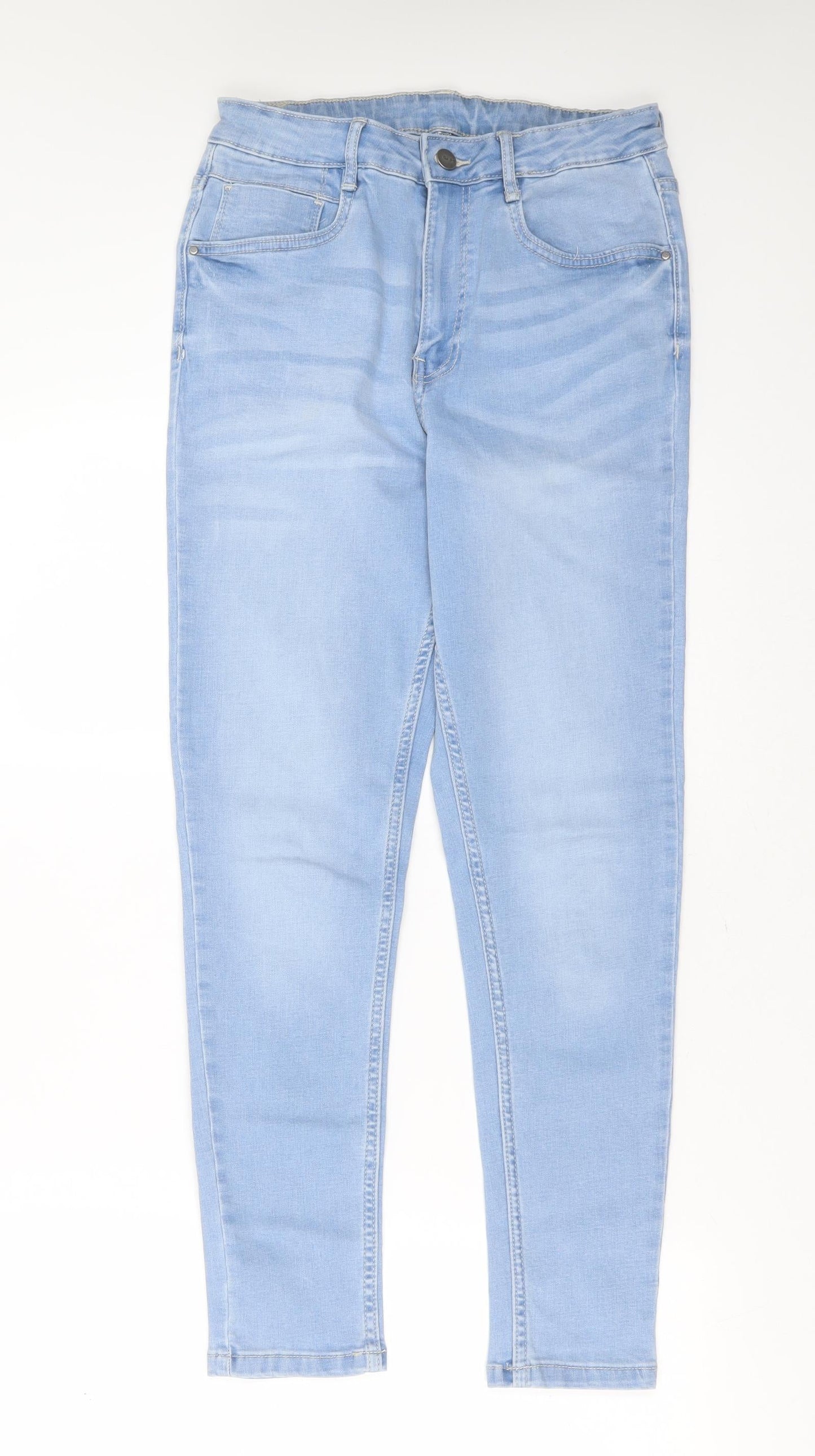 Bare Denim Womens Blue  Cotton Skinny Jeans Size 30 in L26 in Extra-Slim Zip