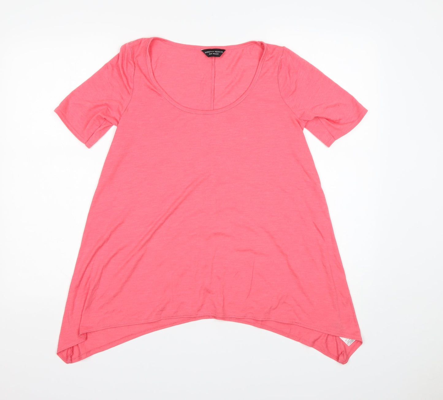 Womens UK Size 10 Dorothy Perkins Pink Basic T-Shirt
