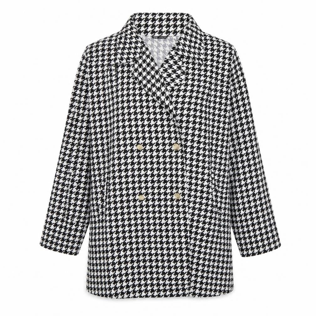 Shein  Womens Multicoloured Houndstooth  Jacket  Size XL