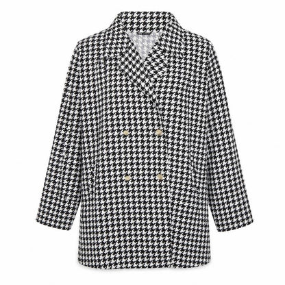 Shein  Womens Multicoloured Houndstooth  Jacket  Size XL