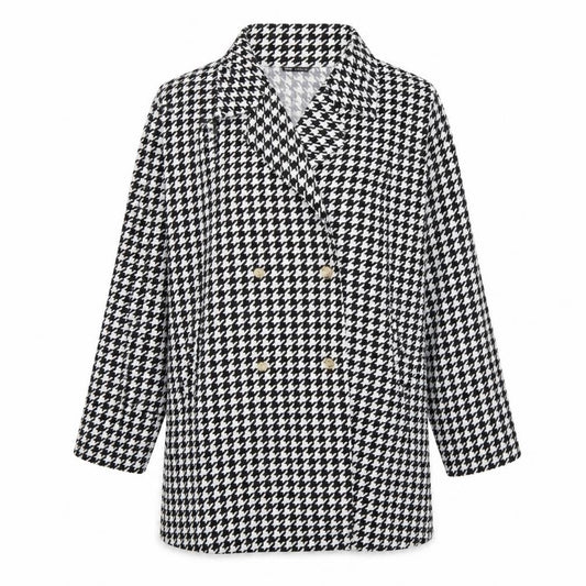 Shein  Womens Multicoloured Houndstooth  Jacket  Size XL
