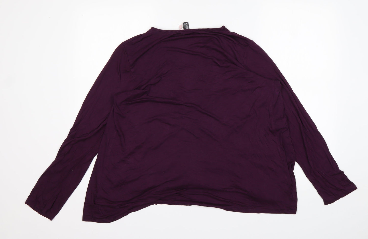 Midnight Womens Purple V-Neck  Modal Cardigan Jumper Size M