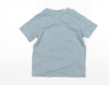 Matalan Baby Grey  Cotton Basic T-Shirt Size 12-18 Months Round Neck