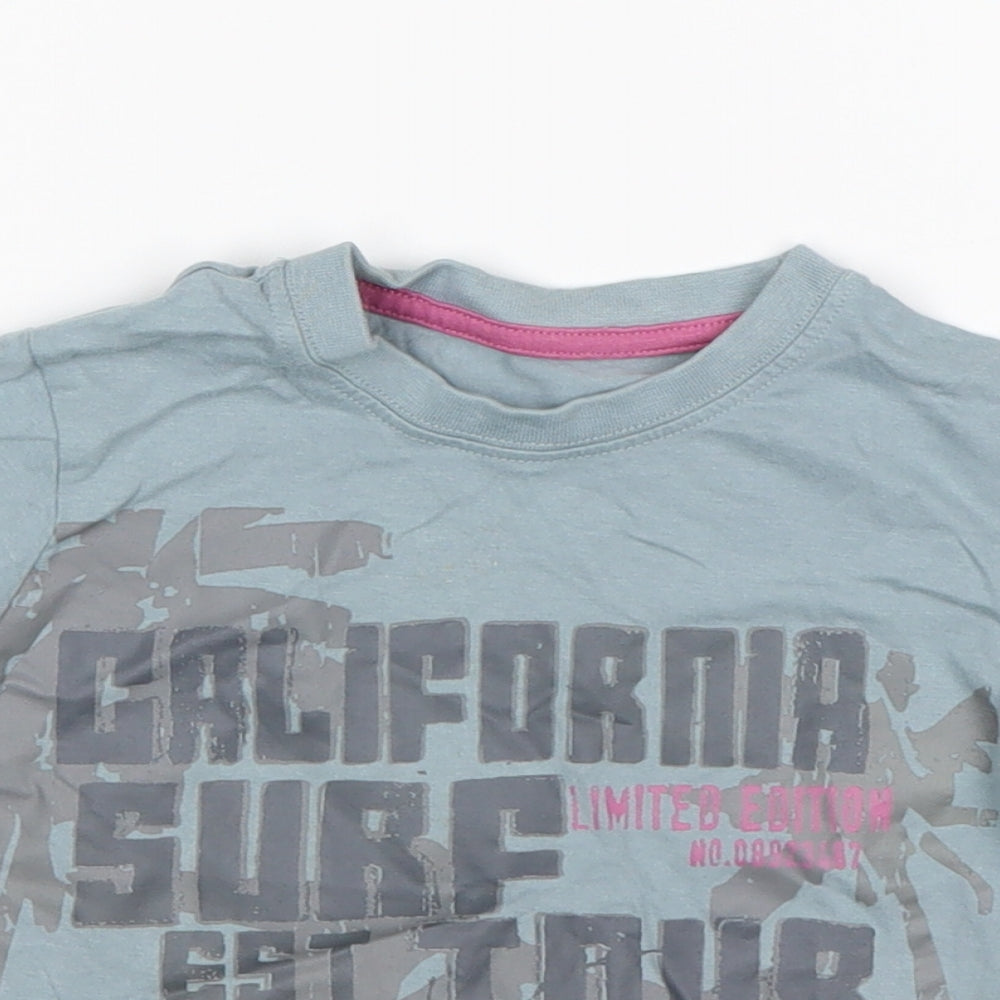 Matalan Baby Grey  Cotton Basic T-Shirt Size 12-18 Months Round Neck