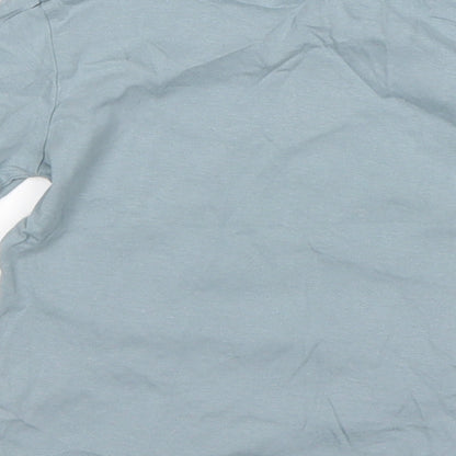 Matalan Baby Grey  Cotton Basic T-Shirt Size 12-18 Months Round Neck