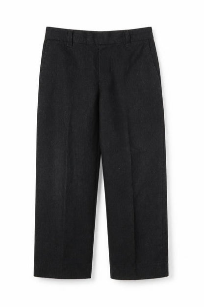 Front view of George boys’ grey polyester dress pants trousers, size 6-7, years regular