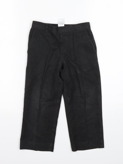 George Boys Grey  Polyester Dress Pants Trousers Size 6-7 Years  Regular