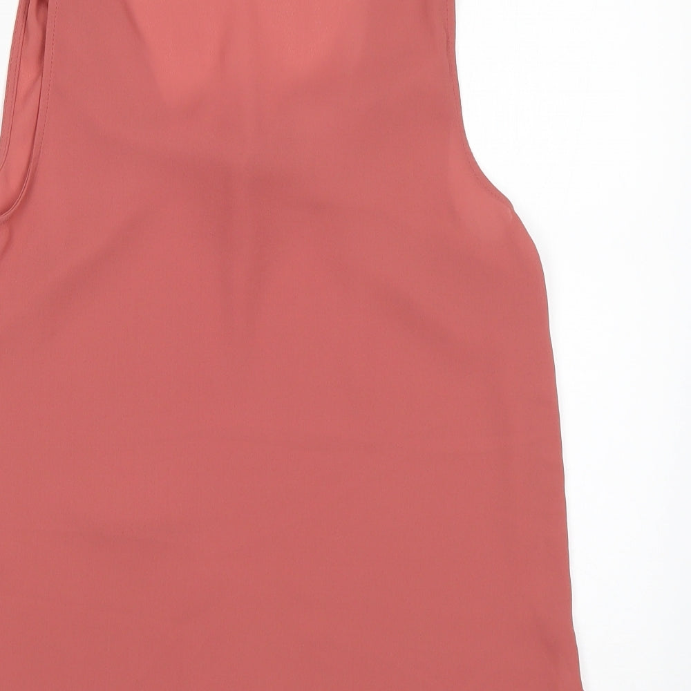 Primark Womens Pink  Polyester Basic Blouse Size 8 V-Neck