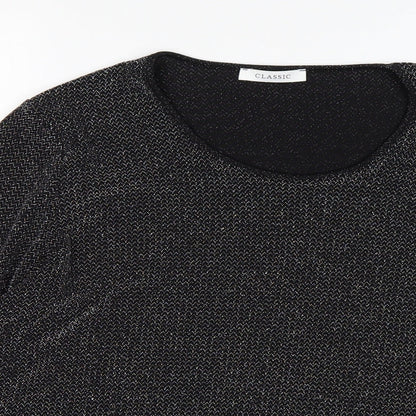 M&S Womens Multicoloured  Polyamide Basic Blouse Size 18 Round Neck