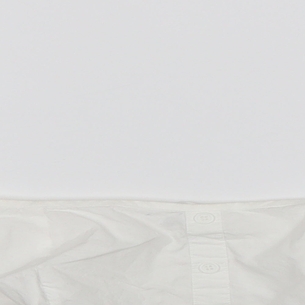 Womens UK Size 10 Missguided White Cropped Blouse