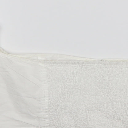 Womens UK Size 10 Missguided White Cropped Blouse