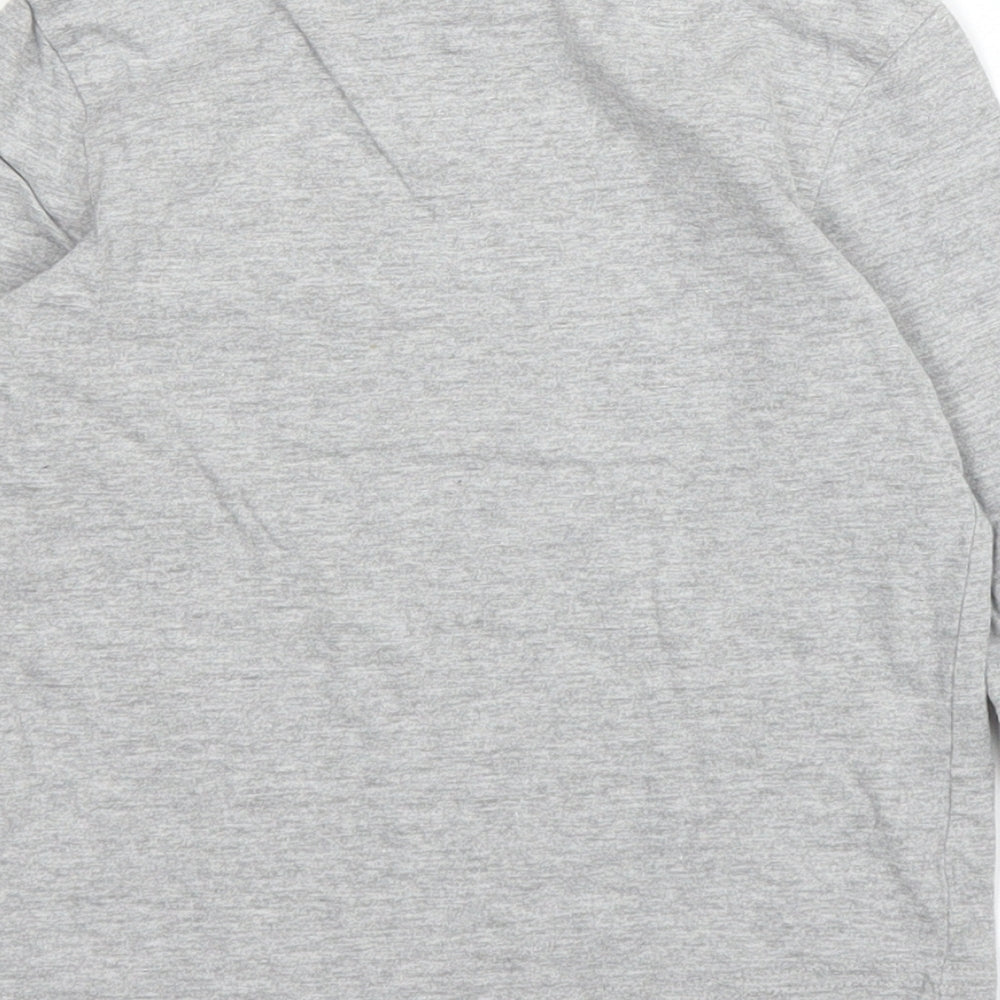 George Girls Grey  Cotton Basic T-Shirt Size 18-24 Months Round Neck