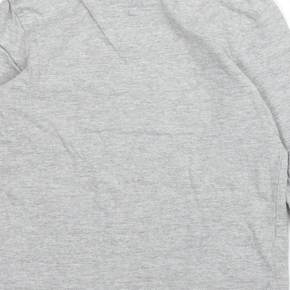 George Girls Grey  Cotton Basic T-Shirt Size 18-24 Months Round Neck