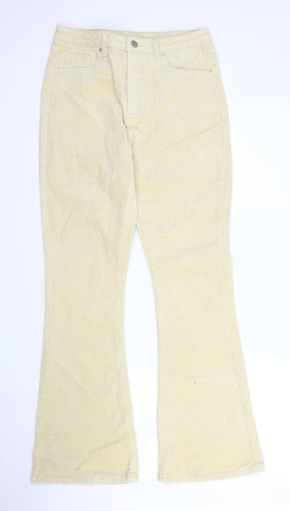 SheIn Womens Beige  Cotton Bootcut Jeans Size L L29 in Regular Zip