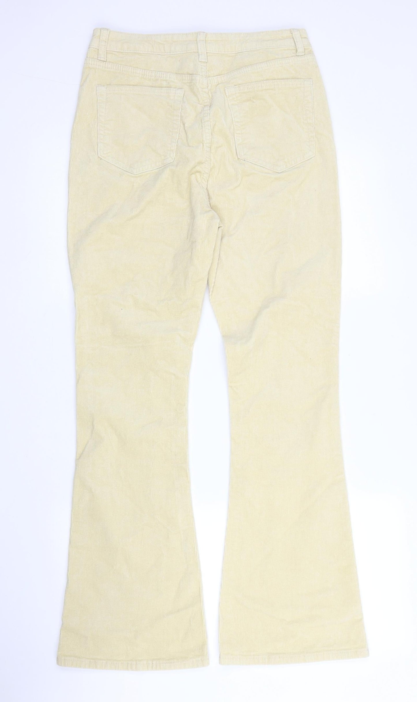 SheIn Womens Beige  Cotton Bootcut Jeans Size L L29 in Regular Zip