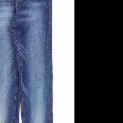 Zara Girls Blue  Cotton Skinny Jeans Size 9 Months L24 in Regular Zip