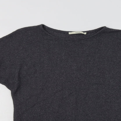 George Womens Grey Crew Neck  Viscose Pullover Jumper Size S