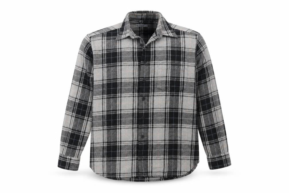 Mens UK Size M Le Frog Grey  Button-Up Long Sleeve Casual Shirt