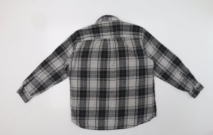 Mens UK Size M Le Frog Grey  Button-Up Long Sleeve Casual Shirt