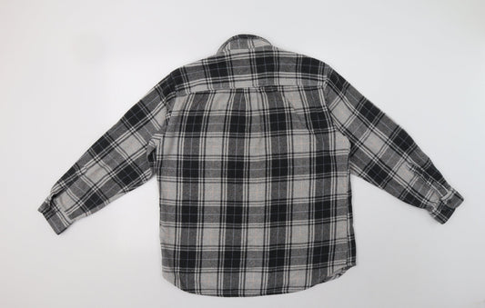 Mens UK Size M Le Frog Grey  Button-Up Long Sleeve Casual Shirt