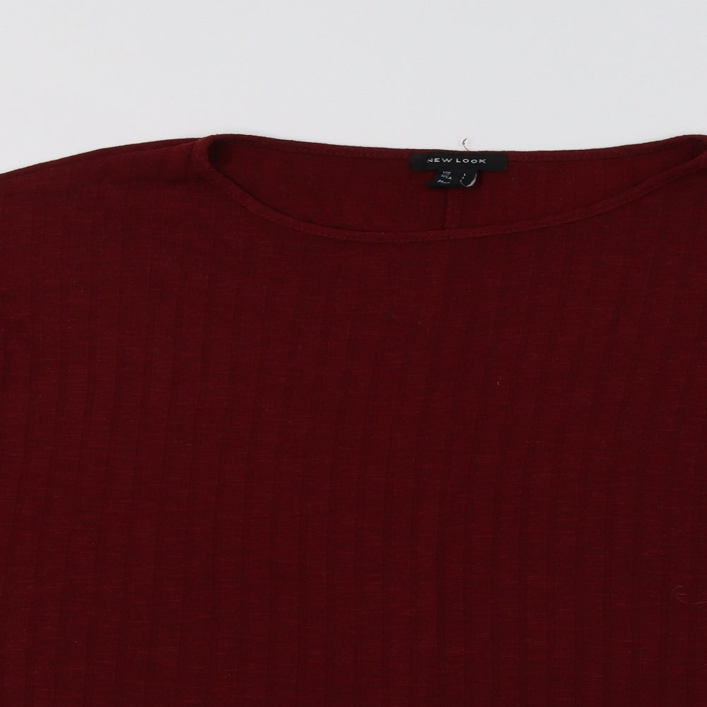 Womens UK Size L New Look Red Pullover Jumper