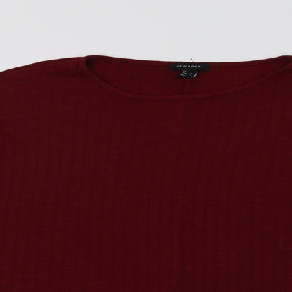 Womens UK Size L New Look Red Pullover Jumper