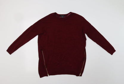 Primark Womens Purple Crew Neck  Viscose Pullover Jumper Size 12