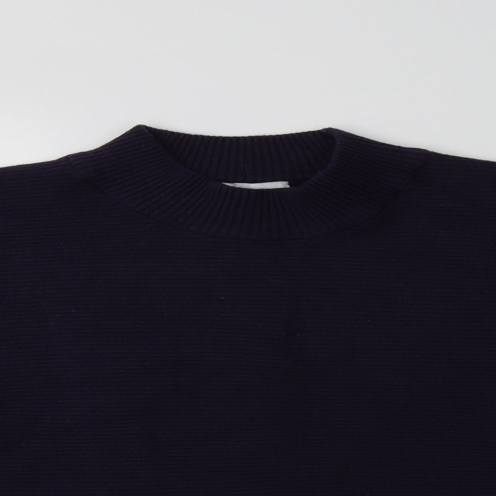 Apricot Womens Purple Mock Neck  Viscose Pullover Jumper Size 14