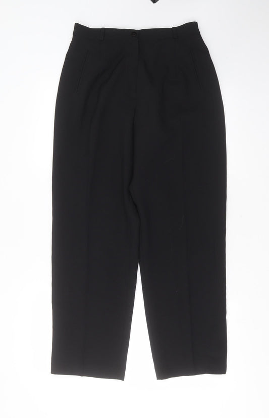 Womens UK Size 12 BHS Regular Fit  Black Trousers