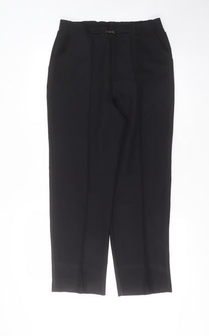 Womens UK Size 10 Papaya Regular Fit  Black Trousers