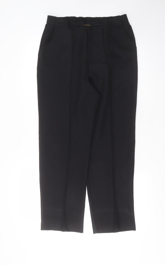 Womens UK Size 10 Papaya Regular Fit  Black Trousers