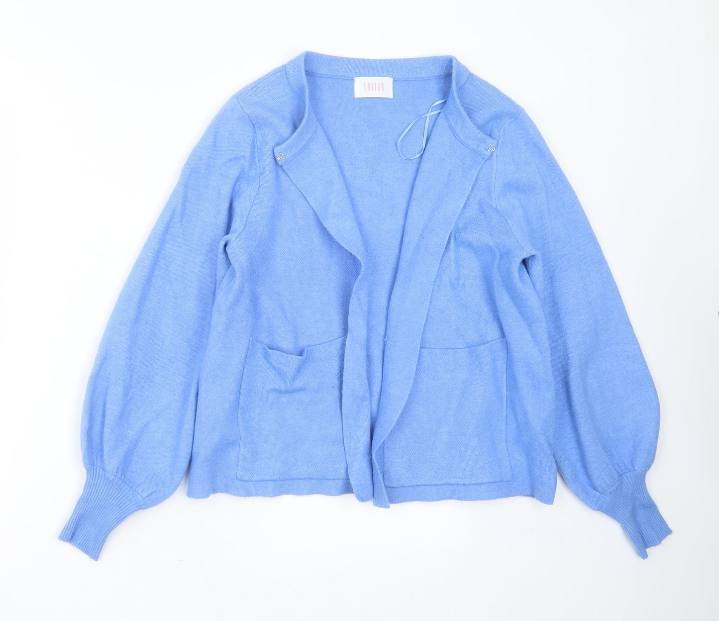 Womens UK Size M SAVIOR Blue Cardigan Jumper
