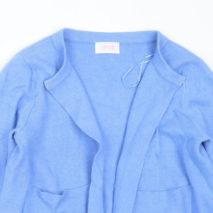 Womens UK Size M SAVIOR Blue Cardigan Jumper