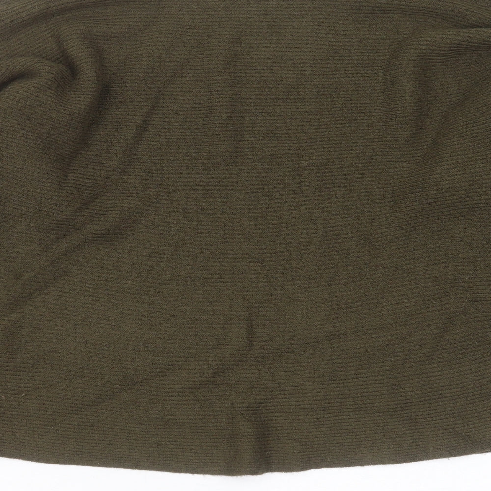New Look Womens Green Boat Neck  Acrylic Pullover Jumper Size M