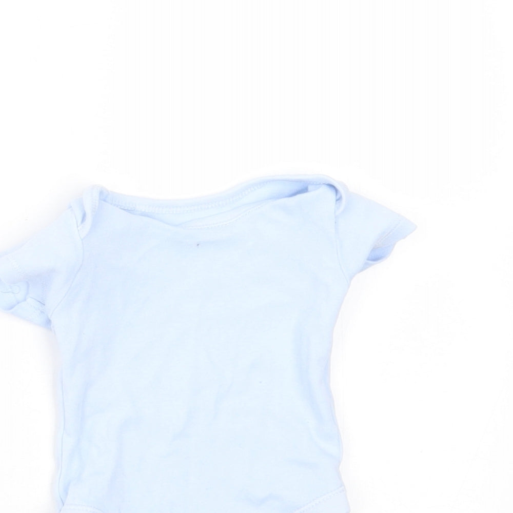 Nutmeg Baby Blue  Cotton Babygrow One-Piece Size Newborn