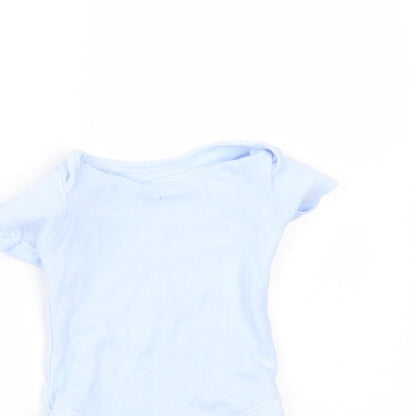 Nutmeg Baby Blue  Cotton Babygrow One-Piece Size Newborn