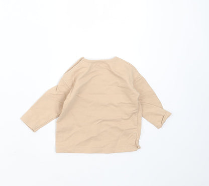 George Baby Beige  Cotton Pullover Jumper Size 0-3 Months   - my auntie
