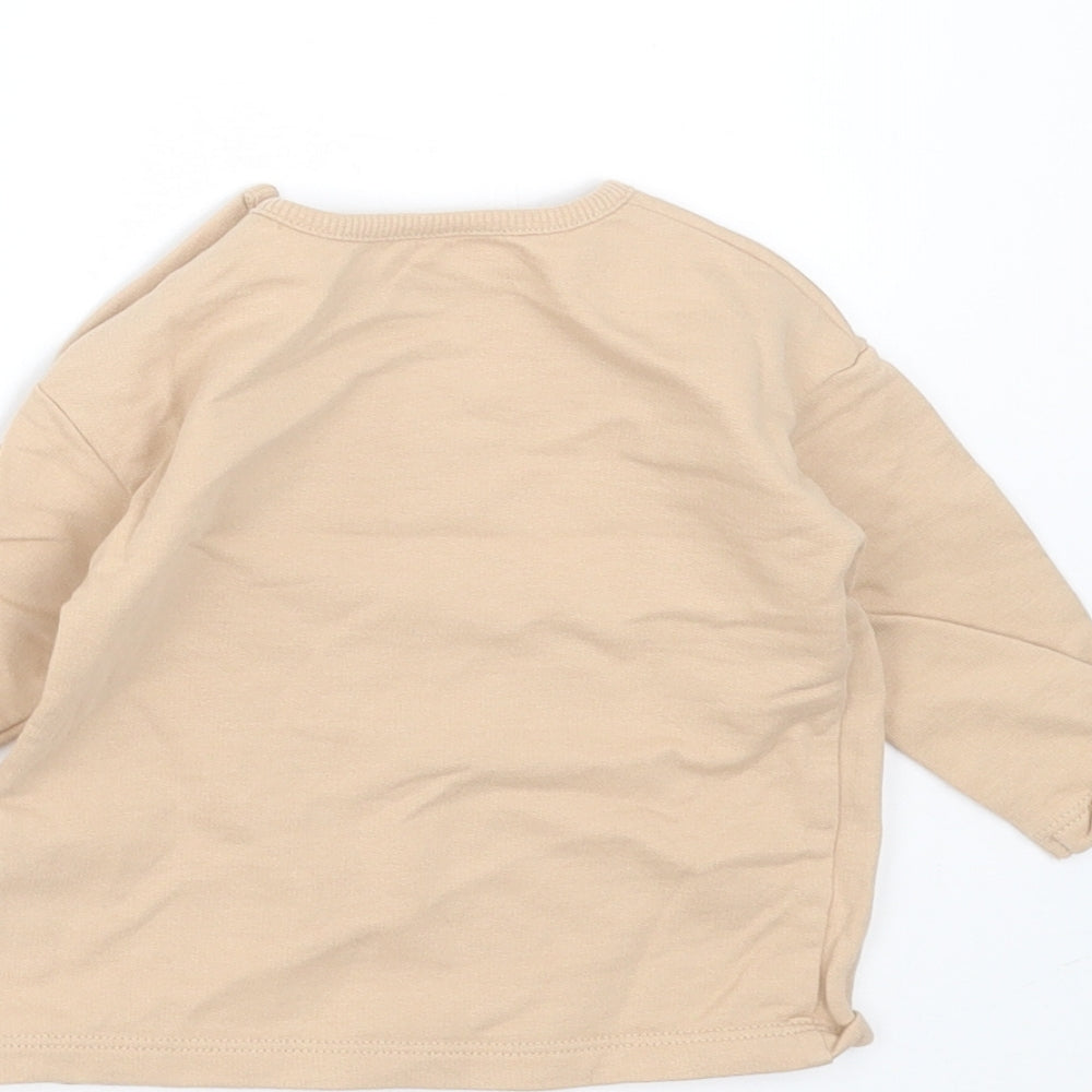 George Baby Beige  Cotton Pullover Jumper Size 0-3 Months   - my auntie